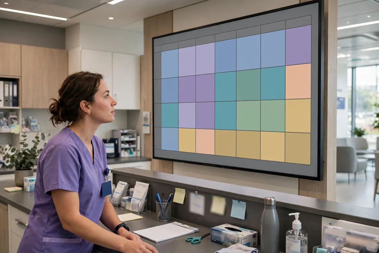 Healthcare worker viewing their Smart Square schedule